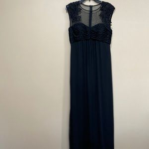 Patra Sleeveless Beaded Evening  Dress Black Size 12